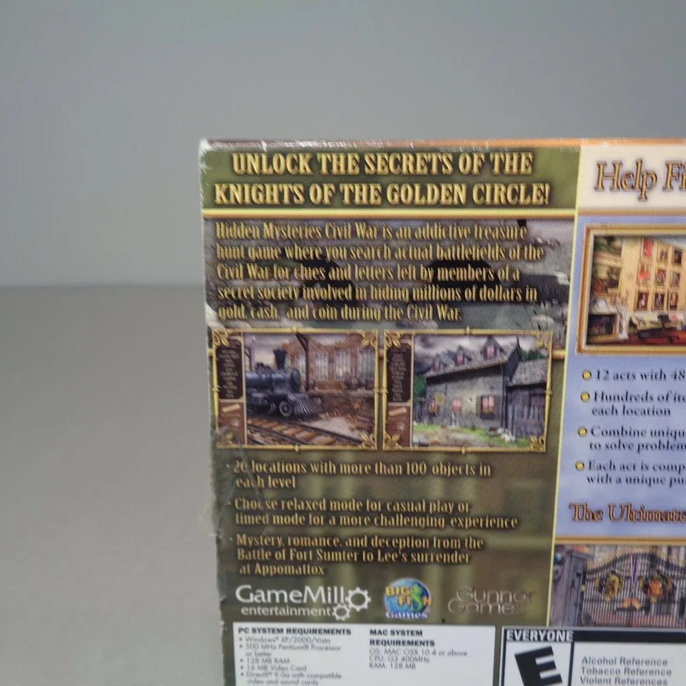 CIVIL WAR / BUCKINGHAM PALACE New PC CD-ROM Video Game / Hidden Mysteries